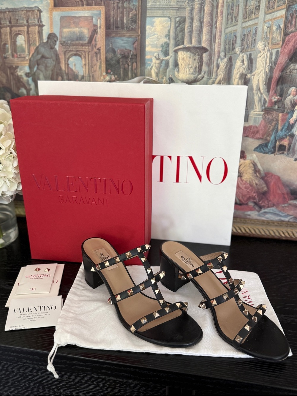 Valentino Rockstud 60 Leather Mules